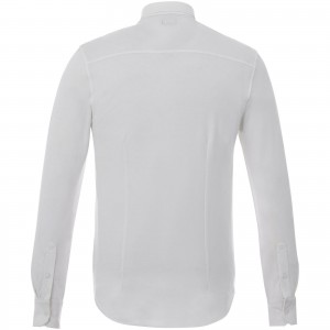 Bigelow long sleeve men's pique shirt, White (Long-sleeved shirt)