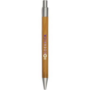 Borneo bamboo ballpoint pen, Natural,Silver (Wooden, bamboo, carton pen)