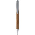 Borneo bamboo ballpoint pen, Natural,Silver (10632202)