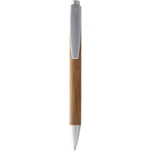 Borneo bamboo ballpoint pen, Natural,Silver (Wooden, bamboo, carton pen)