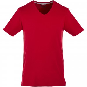 Bosey short sleeve men's v-neck t-shirt, Dark red (T-shirt, 90-100% cotton)