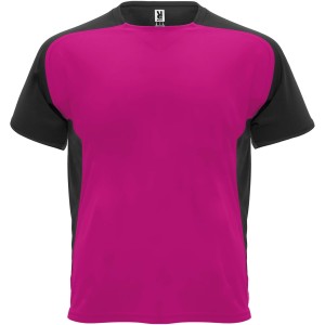 Bugatti short sleeve unisex sports t-shirt, Fuchsia, Black