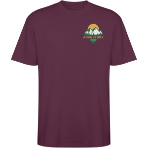 Bull short sleeve unisex oversized t-shirt, Plum red (T-shirt, 90-100% cotton)