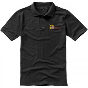 Calgary short sleeve men's polo, Anthracite (Polo shirt, 90-100% cotton)