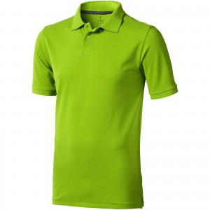 Calgary short sleeve men's polo, Apple Green (Polo shirt, 90-100% cotton)