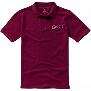 Calgary short sleeve men's polo, Burgundy (Polo shirt, 90-100% cotton)