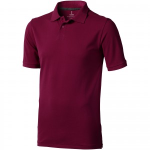 Calgary short sleeve men's polo, Burgundy (Polo shirt, 90-100% cotton)