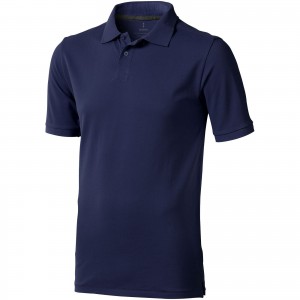 Calgary short sleeve men's polo, Navy (Polo shirt, 90-100% cotton)