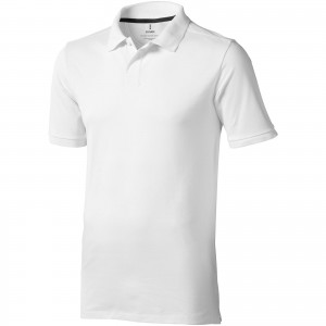 Calgary short sleeve men's polo, White (Polo shirt, 90-100% cotton)