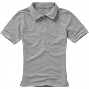 Calgary short sleeve women's polo, Grey melange (Polo shirt, 90-100% cotton)