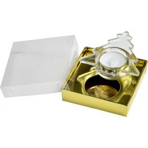 Glass tea light holder Casey, gold (Candles)
