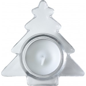 Glass tea light holder Casey, silver (Candles)