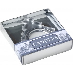 Glass tea light holder Casey, silver (Candles)