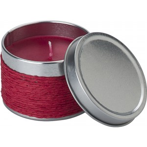 Tin with scented candle Zora, red (Candles)