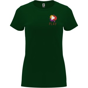 Capri short sleeve women's t-shirt, Bottle green (T-shirt, 90-100% cotton)