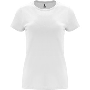 Capri short sleeve women's t-shirt, White (T-shirt, 90-100% cotton)