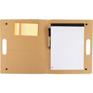 Cardboard writing folder Keisha, brown (Notebooks)