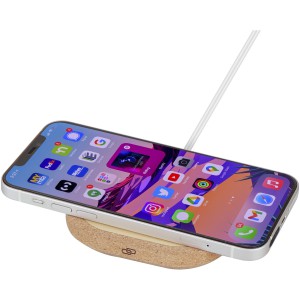 Cerris 15W cork wireless charging pad, Natural (Powerbanks)