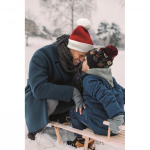 Christmas knitted beanie, Black (Hats)