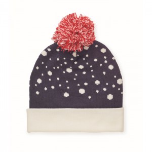 Christmas knitted beanie, Blue (Hats)