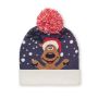 Christmas knitted beanie, Blue