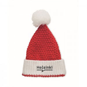 Christmas knitted beanie, Red (Hats)