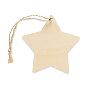 Christmas ornament star, wood (Decorations)