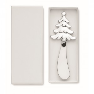 Christmas tree cheese knife, Matt Silver (Metal kitchen equipments)