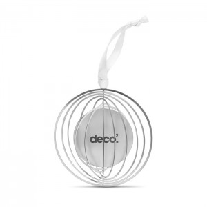 Circle decoration with ribbon, Silver (Decorations)