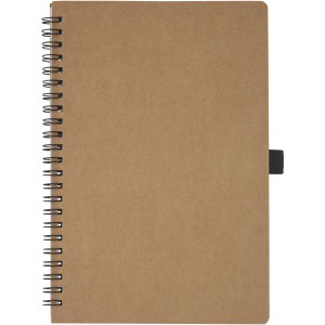 Cobble A5 wire-o recycled cardboard notebook with stone paper, Natural (Notebooks)