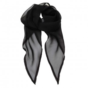 'COLOURS COLLECTION' PLAIN CHIFFON SCARF, Black (Scarf)