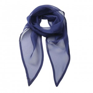 'COLOURS COLLECTION' PLAIN CHIFFON SCARF, Marine Blue (Scarf)