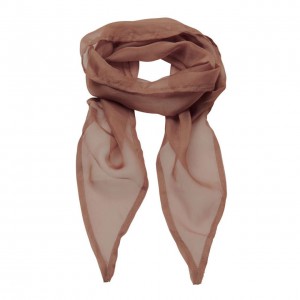 'COLOURS COLLECTION' PLAIN CHIFFON SCARF, Mocha (Scarf)