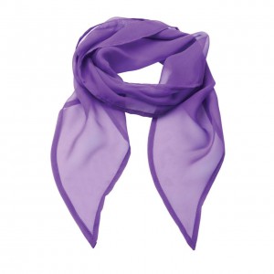 'COLOURS COLLECTION' PLAIN CHIFFON SCARF, Rich Violet (Scarf)