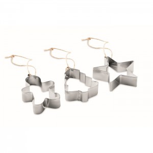 Cookie cutter ornamental set, Matt Silver (Metal kitchen equipments)