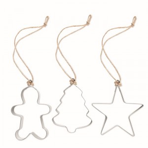 Cookie cutter ornamental set, Matt Silver (Metal kitchen equipments)