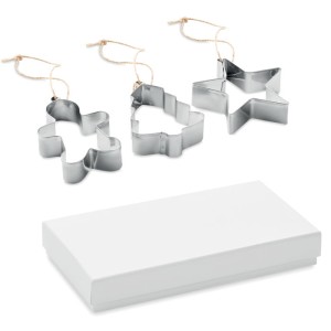 Cookie cutter ornamental set, Matt Silver (Metal kitchen equipments)