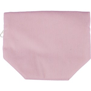 Corduroy zippered cosmetic pouch Tia, pastel pink