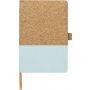 Cork and cotton notebook Trevor, aqua