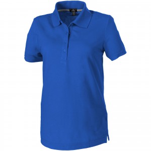 Crandall short sleeve women's polo, Blue (Polo short, mixed fiber, synthetic)