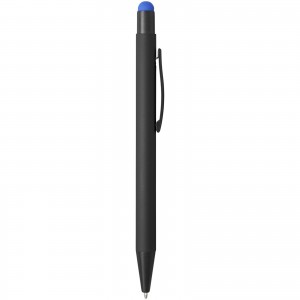 Dax rubberstylusballpoint pen, Black, royal (Multi-colored, multi-functional pen)