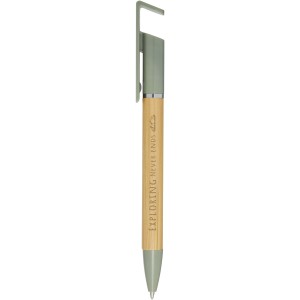 Delfina phone holder pen, Heather green (Wooden, bamboo, carton pen)