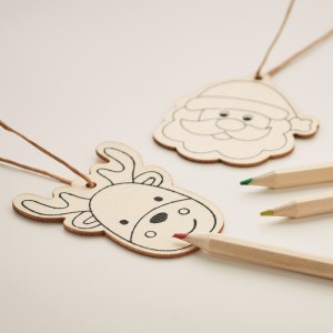 Drawing wooden ornaments set, Wood (Decorations)