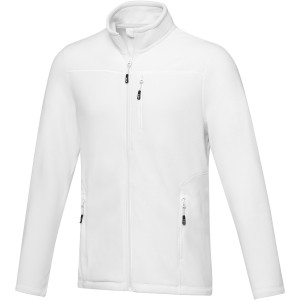 Elevate Amber men's GRS recycled full zip fleece jacket, White