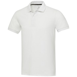 Emerald short sleeve unisex Aware<sup>™</sup> recycled polo, White