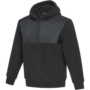 Evans unisex recycled sherpa fleece, Solid black