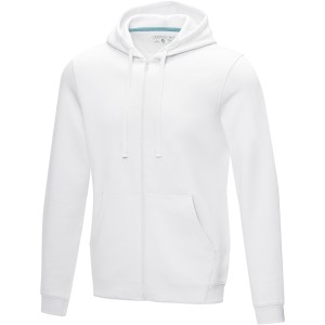 Ruby men's  organic GRS recycled full zip hoodie, White