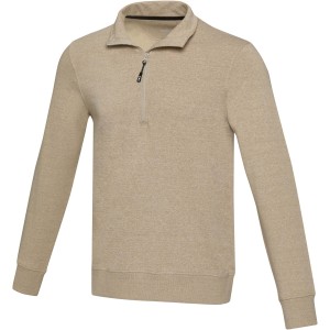 Tin unisex Aware<sup>™</sup> recycled quarter zip sweater, Oatmeal