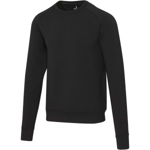 Yukon unisex interlock sports crewneck sweater, Solid black