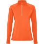 Estambul long sleeve women's half zip sweatshirt, Fire orange